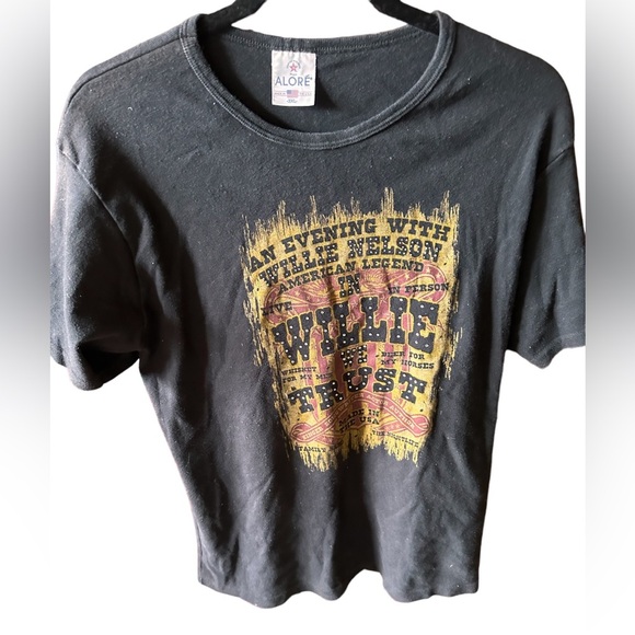 Alore 3X Willie Nelson concert tee . “In Willie We Trust “. Thick quality tshirt - Picture 4 of 11